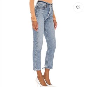 AGOLDE Riley High Rise Straight Crop, Emulsion